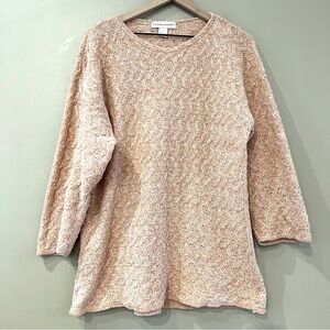 Vintage Casual Corner Chenille Sweater Dusty Pink Sz L‎ Italy Made Comfy
